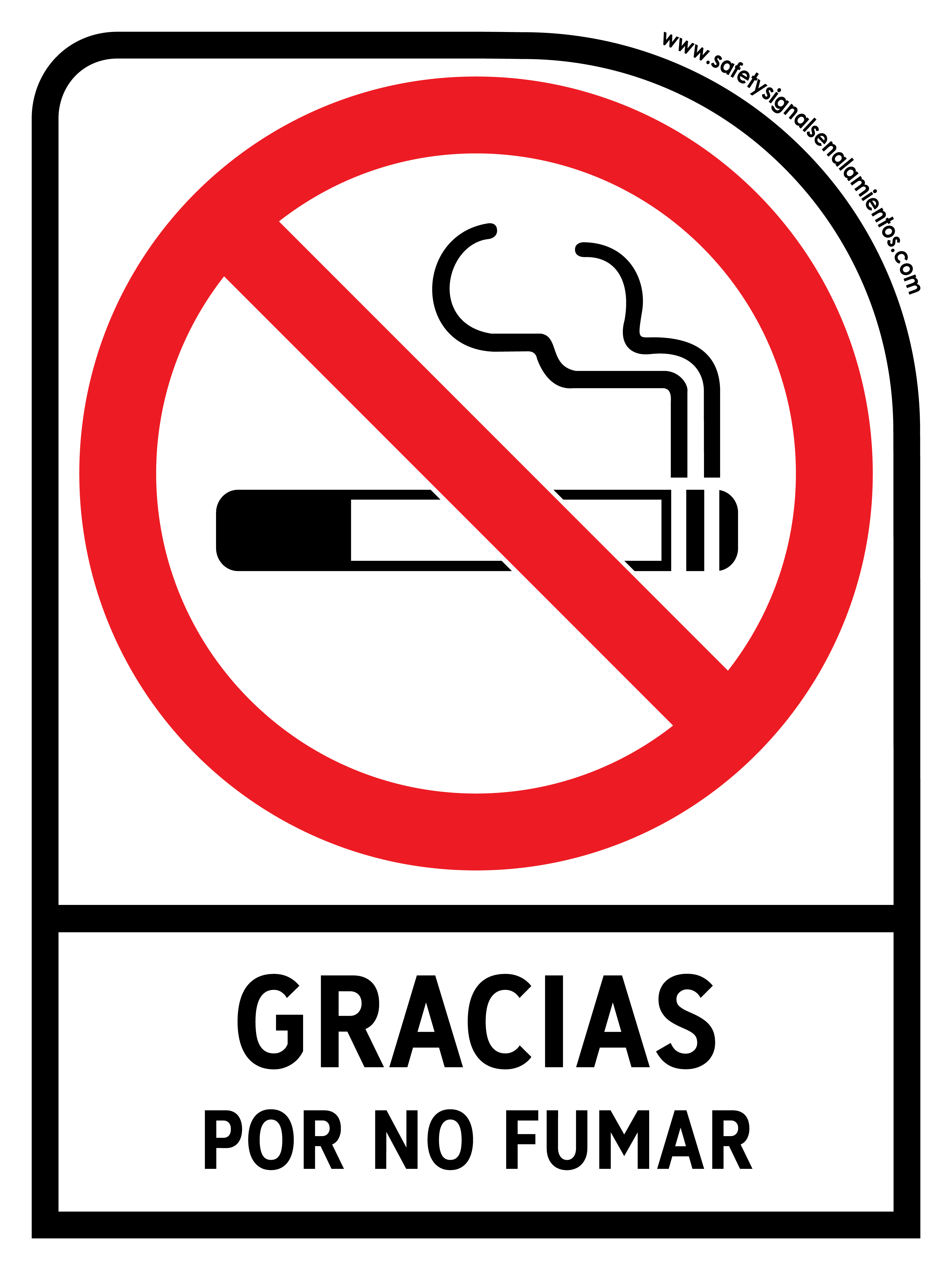 GRACIAS POR NO FUMAR - Safetysignal